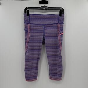 Lululemon Women's Top Speed Crop Leggings - Space Dye Twist Iris Flower - 8